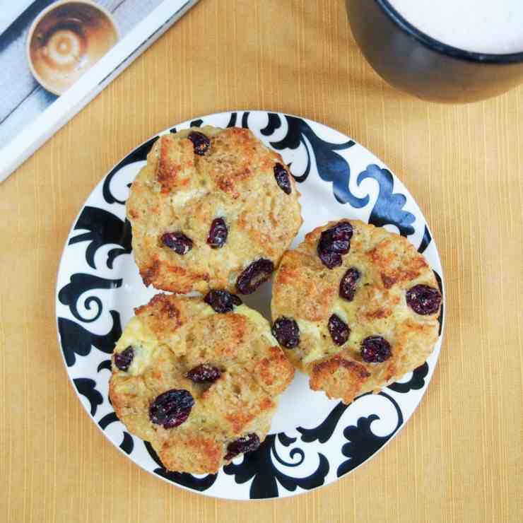 Cranberry French toast muffins