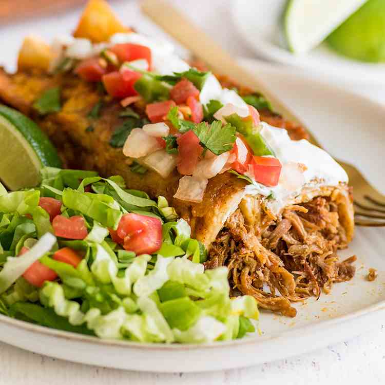 Carnitas Enchiladas (Pulled Pork Enchilada