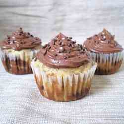 Banana Chocolate Swirl Cupcakes