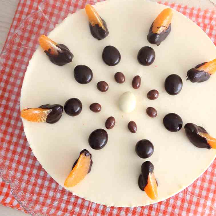 Tarta de queso y mandarina