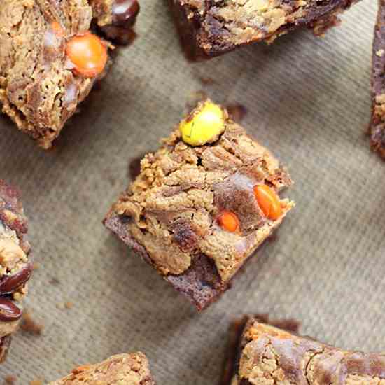 Peanut Butter Swirl Brownies