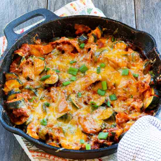 Turkey Chorizo Enchilada Skillet