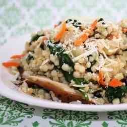 Quinoa and Couscous Risotto with Spinach