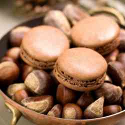 Chocolate Chestnut Macarons