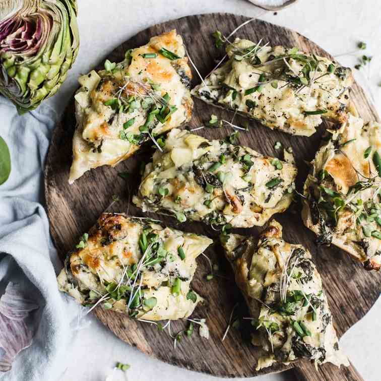 Spinach Artichoke Dip Cheese Bread