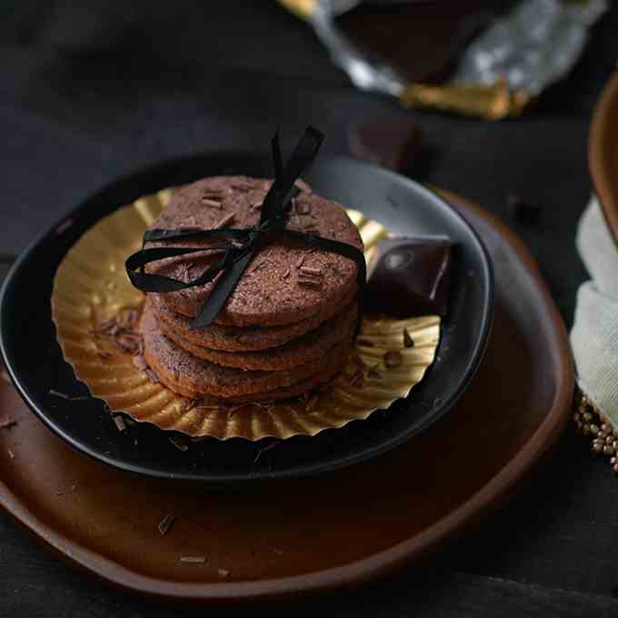 Belgian Chocolate Shortbread Cookies