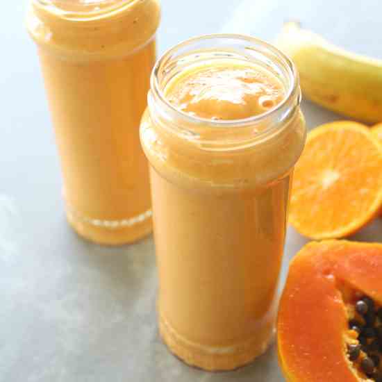 Pawpaw Strawberry Breakfast Smoothie