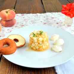 Peach Tartare and homemade donuts