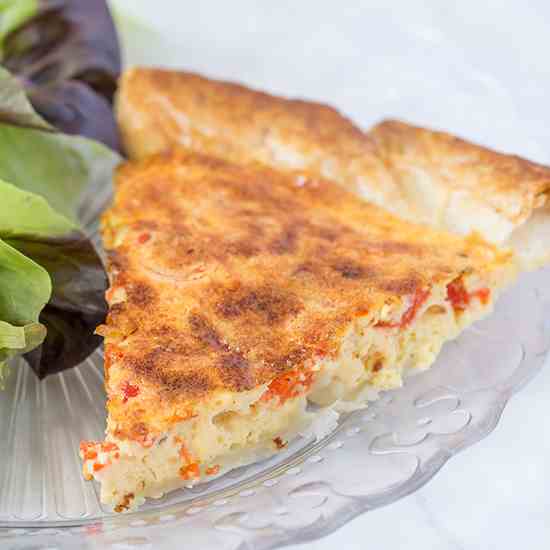 Roasted Red Pepper Quiche