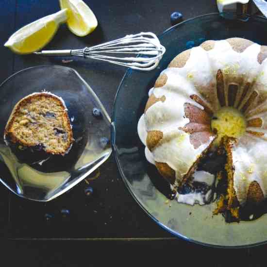 Banana Blueberry Bundt Cake