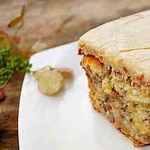 Banana Pecan Cake with Caramel Frosting