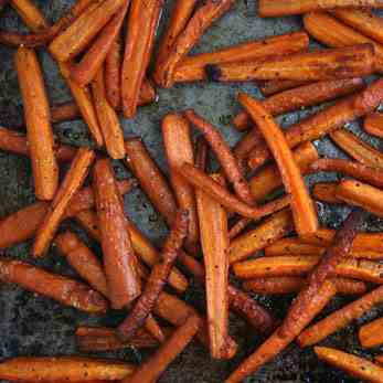 Coconut Oil Roasted Carrot Fries