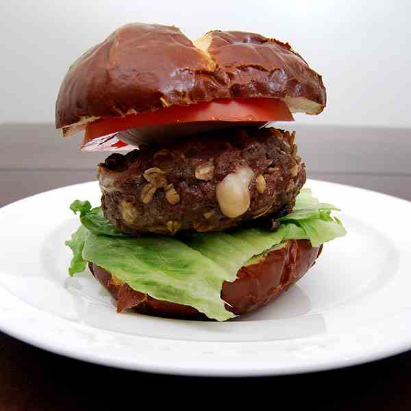 Cheese Stuffed Amaretto Burger