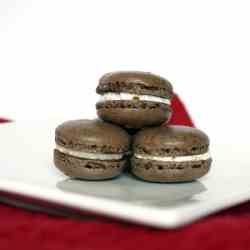 Inverted S'more macarons