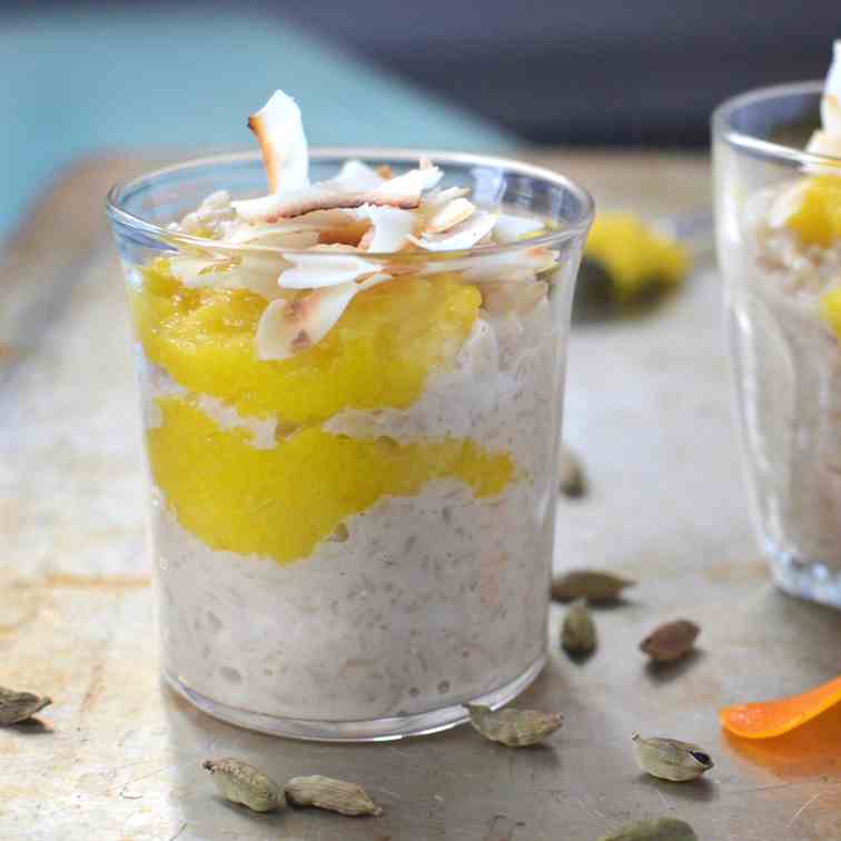 Rice Pudding with Mango and Coconut