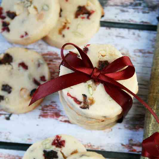 Fruit and Nut Shortbread Cookies