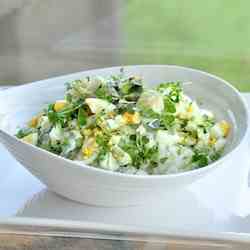 New potato salad with green beans