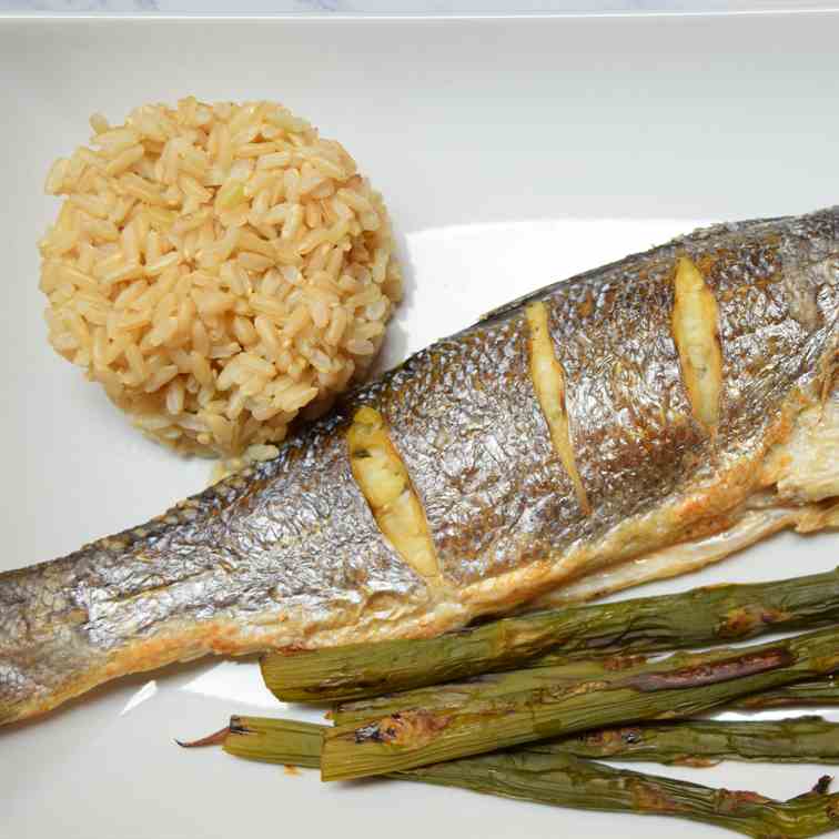 Roasted European Sea Bass