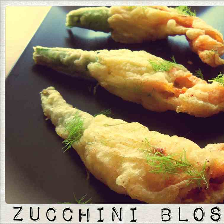 Goat-Cheese Zucchini Blossoms