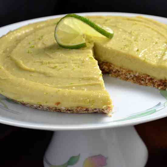 Vegan No Bake Lime Avocado Pie