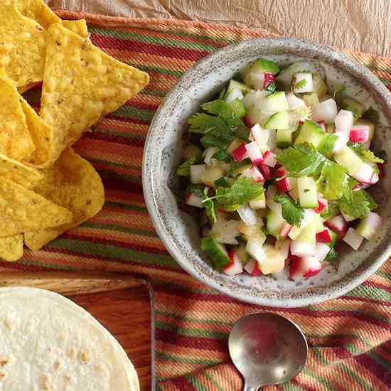 Cucumber - Radish Pico de Gallo