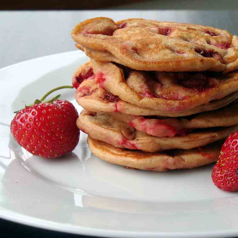 Strawberry Vanilla Pancakes