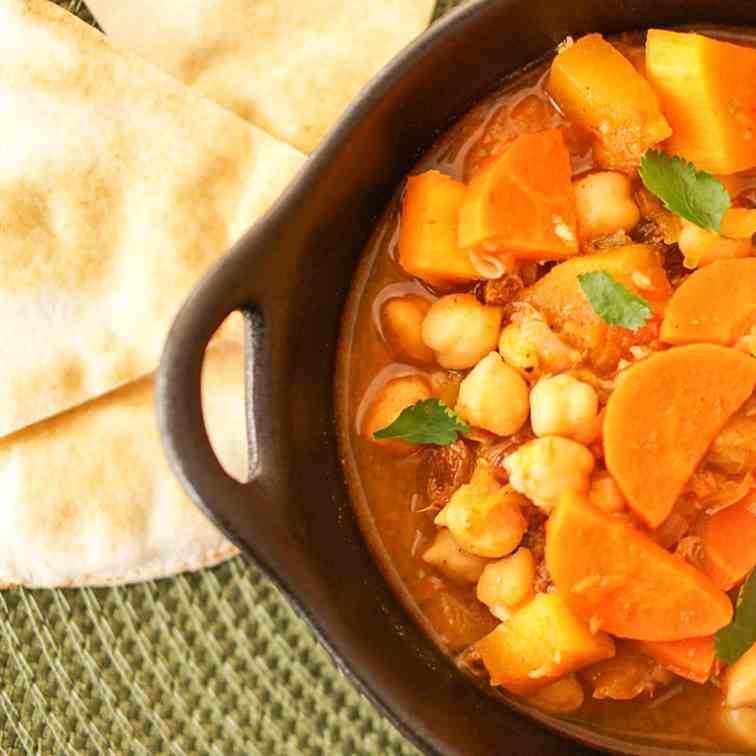 Harissa-Spiked Moroccan Stew With Pumpkin