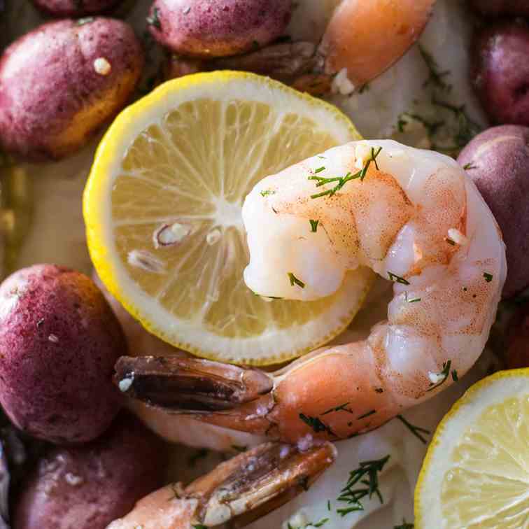 Garlic and Dill Seafood Bake