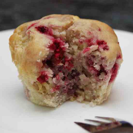 Raspberry White Chocolate Muffins