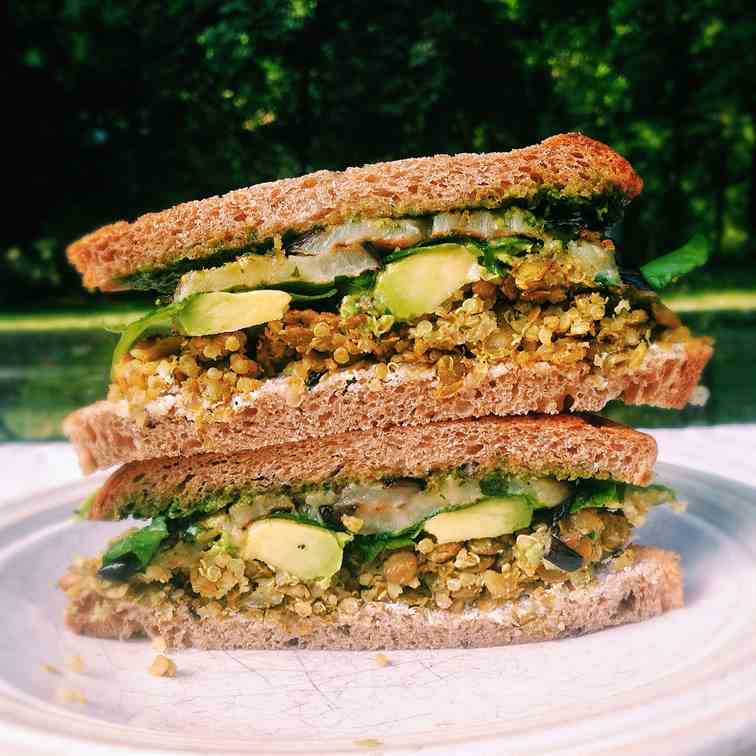 Lentil Quinoa Love Sandwich