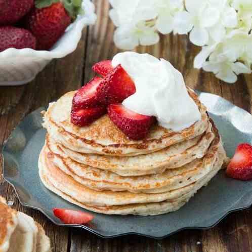 strawberry shortcake gluten free pancakes