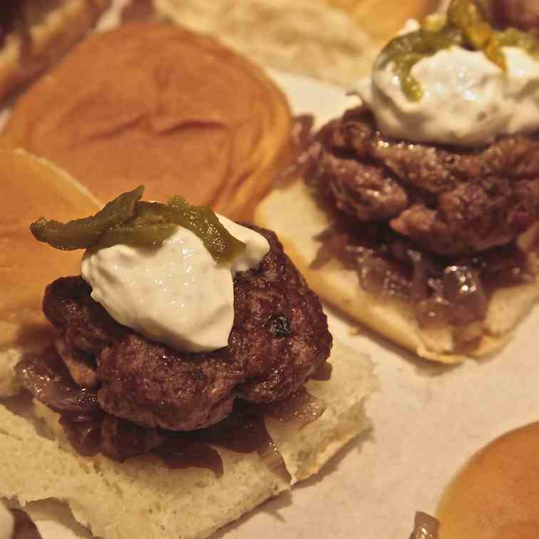 Lamb Sliders with Raita