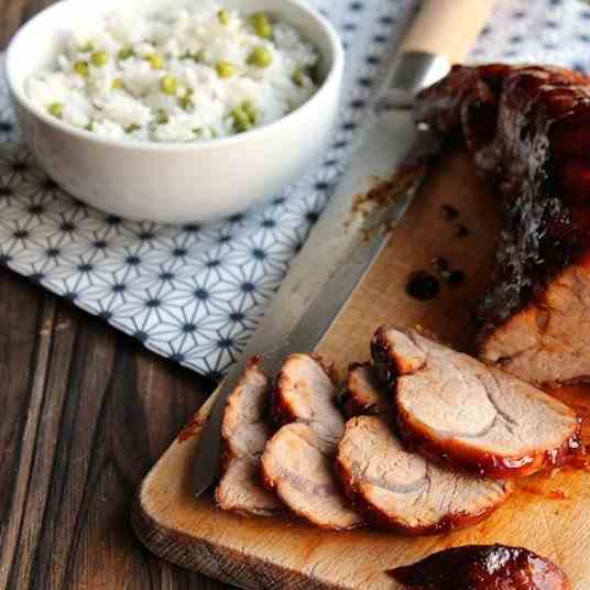 Pork tenderloin with mango chutney