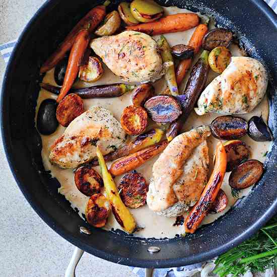 One Pot Chicken Vegetable Skillet