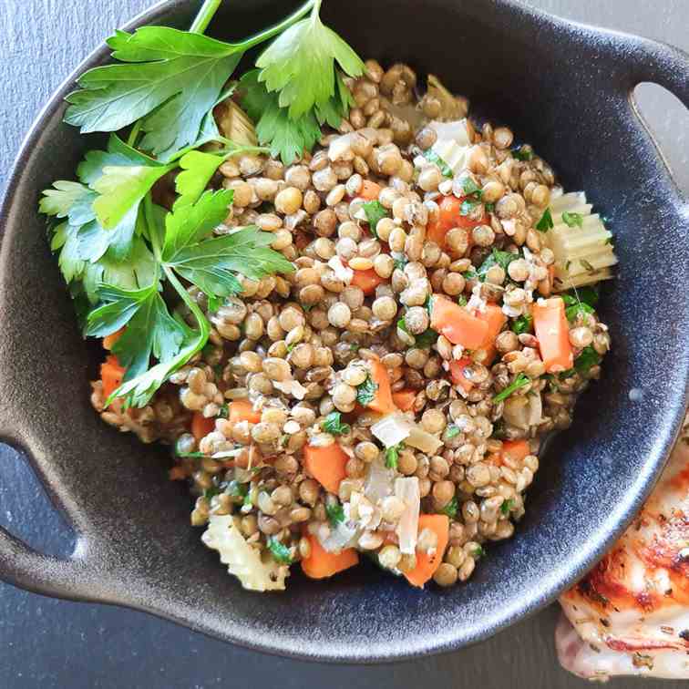 Rustic French Style Lentils Recipe