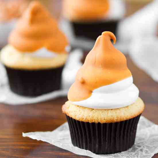 Butterscotch Dip Cupcakes