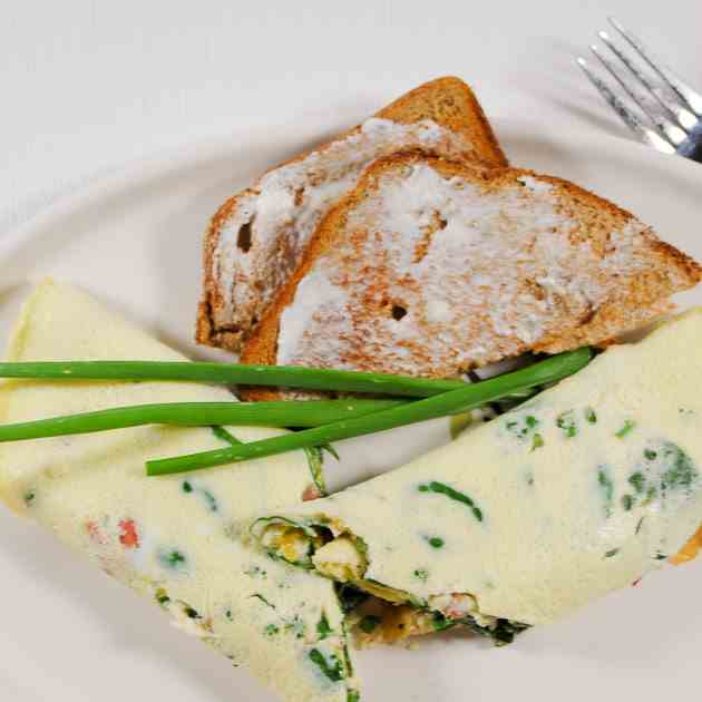 Egg And Bacon Rollups With Baby Spinach