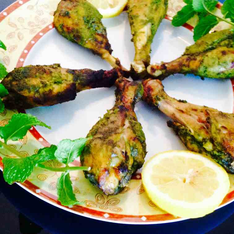 Minty chicken drumsticks