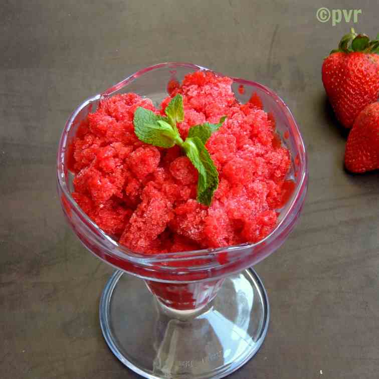 Strawberry Lime Granita