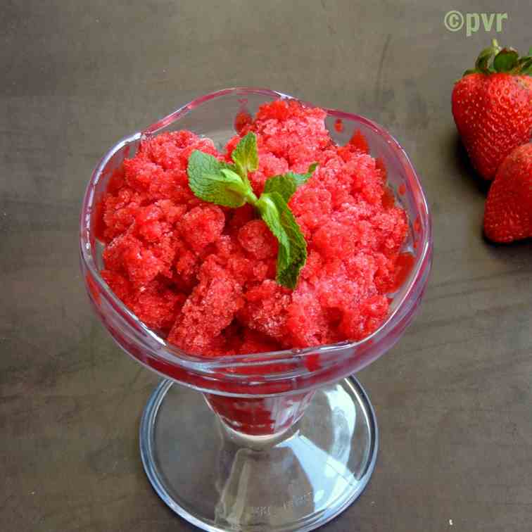 Strawberry Lime Granita