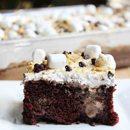 S'mores Poke Cake