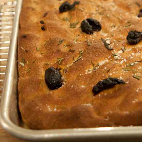 Olive & Tomato Whole Wheat Focaccia