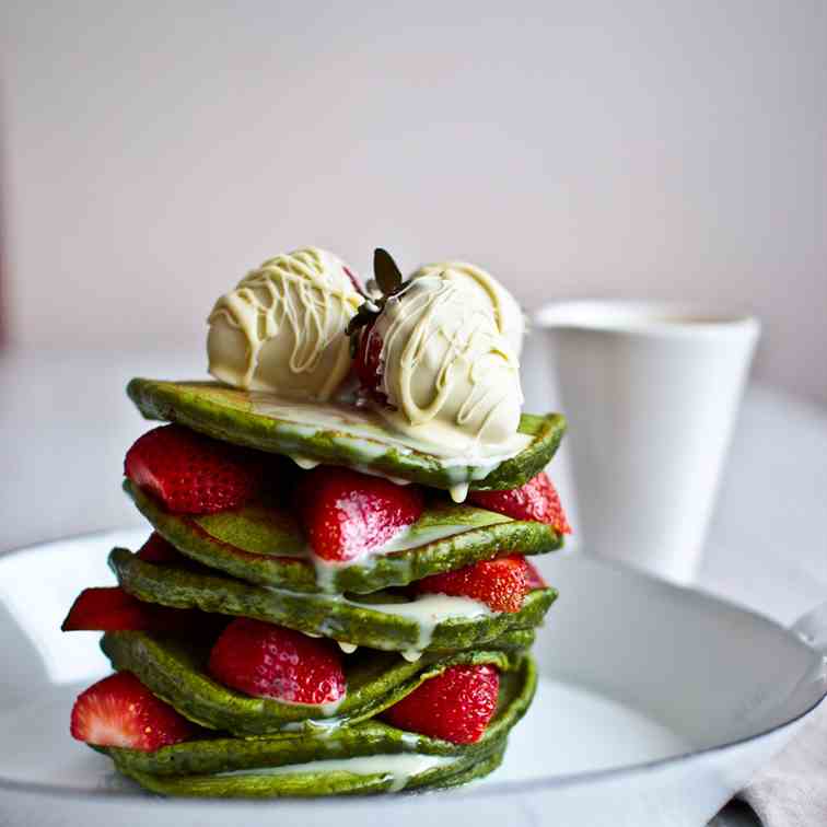 Matcha Green Tea Pancakes