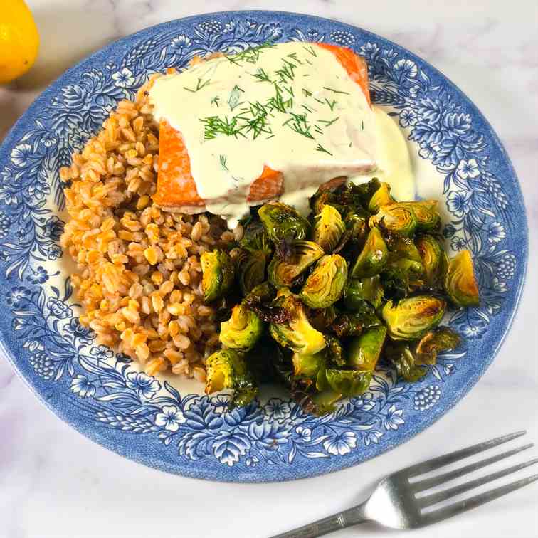 Salmon with Lemon Cream Sauce Recipe