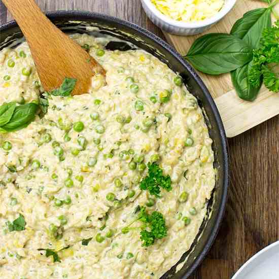 Comforting Leek Risotto with Cream Cheese
