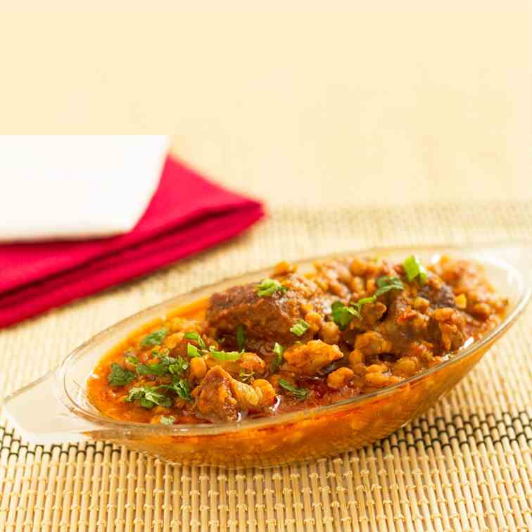 Dal Gosht -Mutton in lentil curry