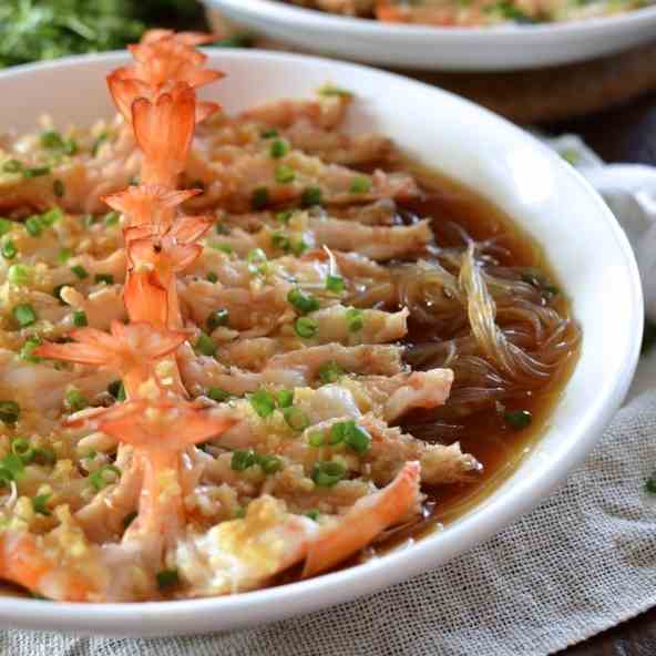 STEAMED SHRIMP WITH GLASS NOODLES - TWO WA