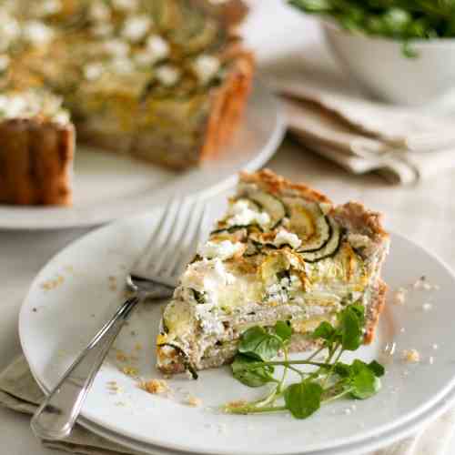 Yellow and Green Zucchini Tart