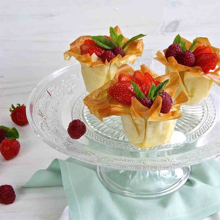 Phyllo tarts with skinny filling