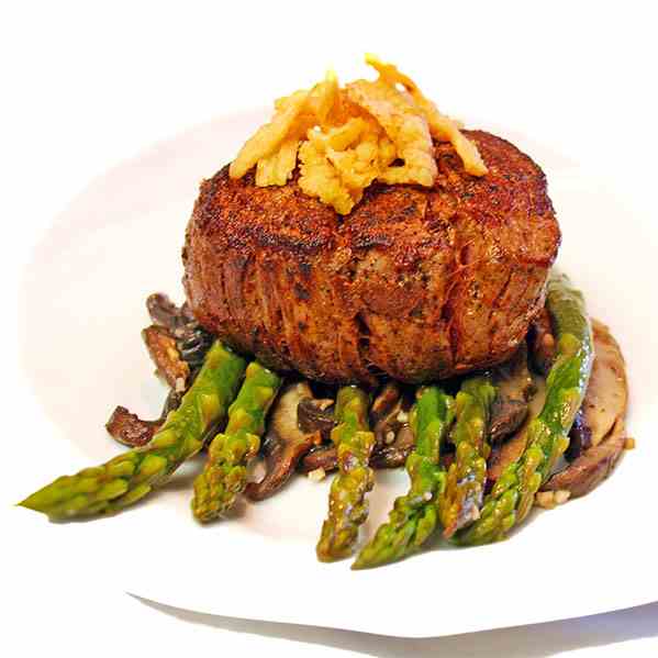 Filet Mignon Asparagus - Mushrooms